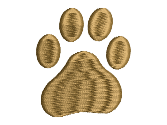 Bear Paw Print Embroidery Design