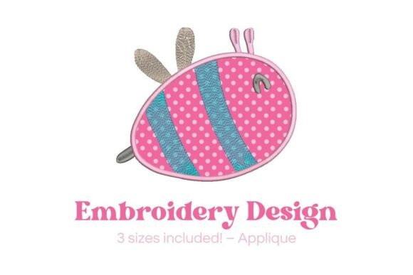Bee Applique Embroidery Design