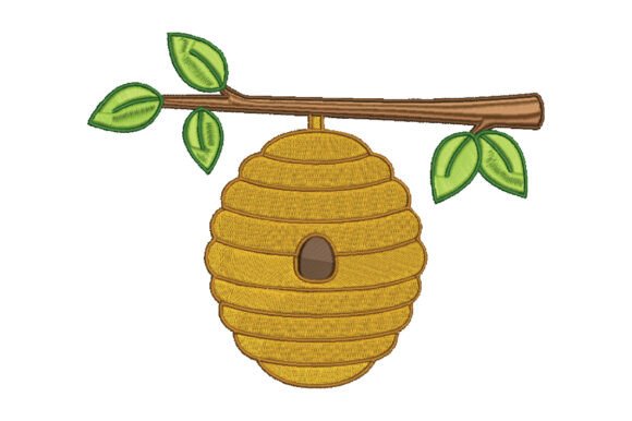 Beehive Embroidery Design