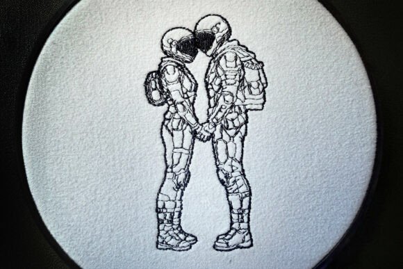 Cosmic Lovers Machine Embroidery Design