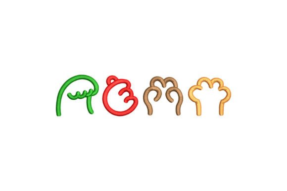 Cute Animal Outline Embroidery Set