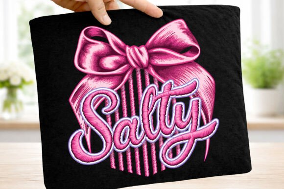 Embroidery Salty Summer Coquette Bow Png