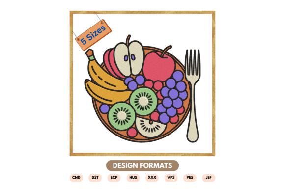 Fruit Bowl Embroidery Design