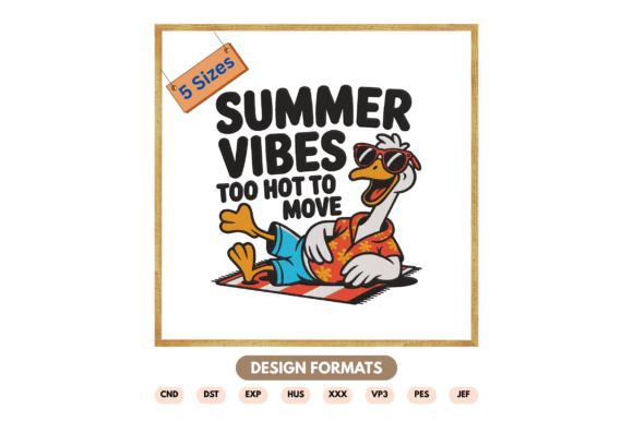 Funny Goose Summer Embroidery