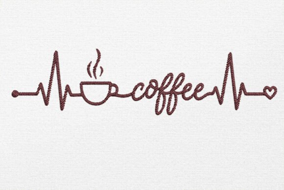 Heartbeat Embroidery Design