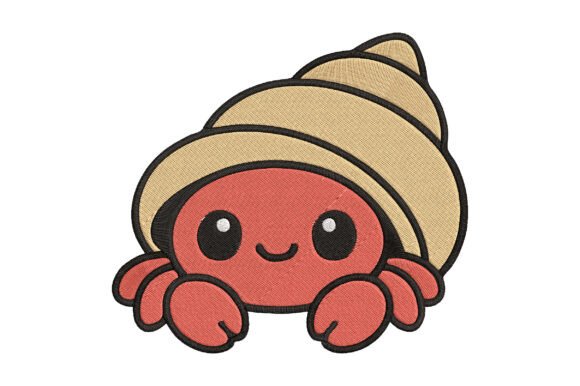 Hermit Crab Embroidery Design