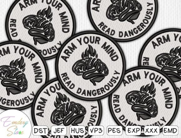 Intellectual Quote Patch Embroidery