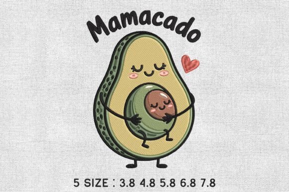 Mamacado Avocado Pregnancy Embroidery
