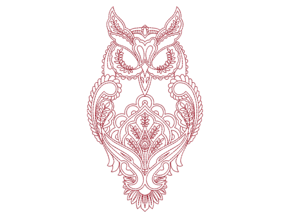 Mandala Owl Lace Embroidery