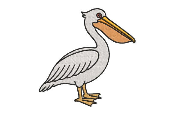 Pelican Embroidery Design: A Seasonal Nature Statement