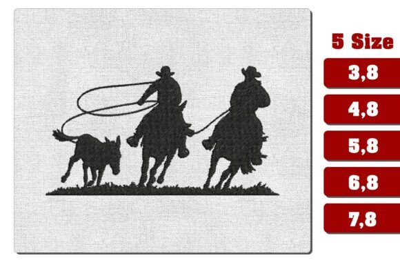 Rodeo Lasso Embroidery - Cowboy Roping