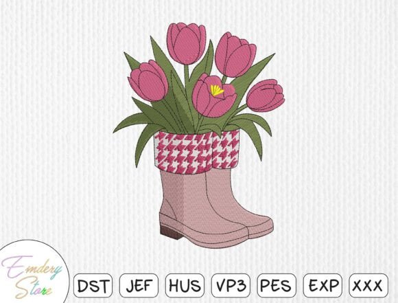 Spring Floral Embroidery Design