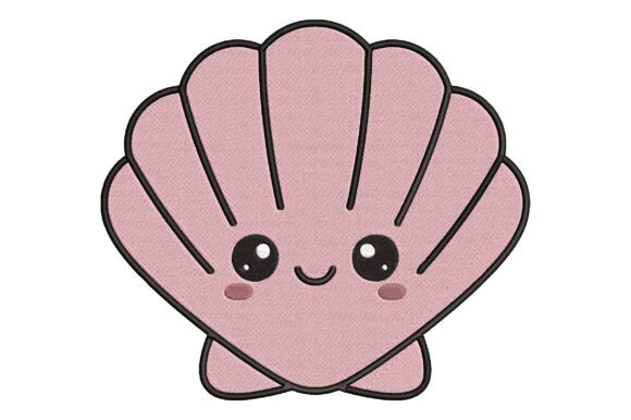 Summer Cute Seashell Embroidery Design